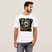 T-shirt Crâne fumé - Pirate Spirit Poitrine Graphique Tee (Devant entier)