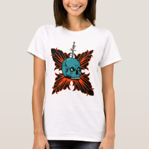 T-shirt Crâne gothique avec épée et fière conception triba