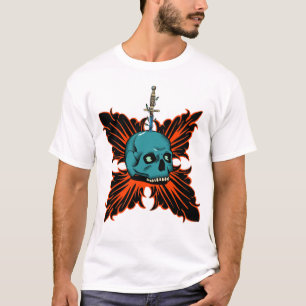 T-shirt Crâne gothique avec épée et fière conception triba
