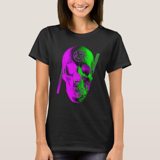 T-shirt Crâne Graphique Violet (Devant)