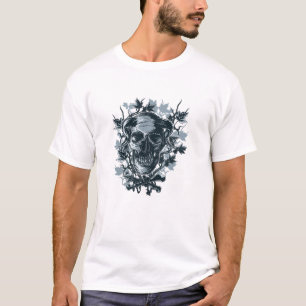 T-shirt Crâne gris foncé civelle ivoire citron
