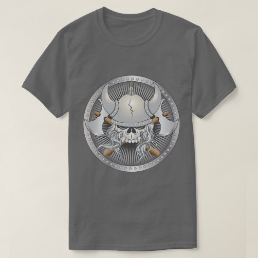 T-shirt Crâne guerrier viking (Design devant)