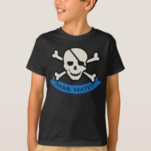 T-shirt Crâne - Les pattes de base des enfants noirs T-shi