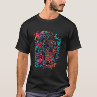 T-shirt Crâne Lover Dia de Los Muertos Sugar Crâne Goth Ha