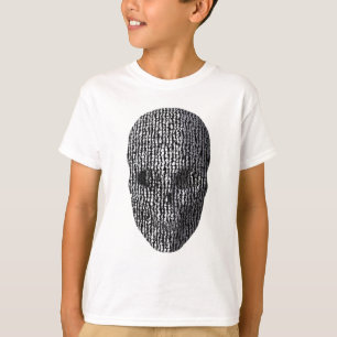 T-shirt Crâne marbré noir et blanc