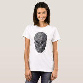 T-shirt Crâne marbré noir et blanc (Devant entier)