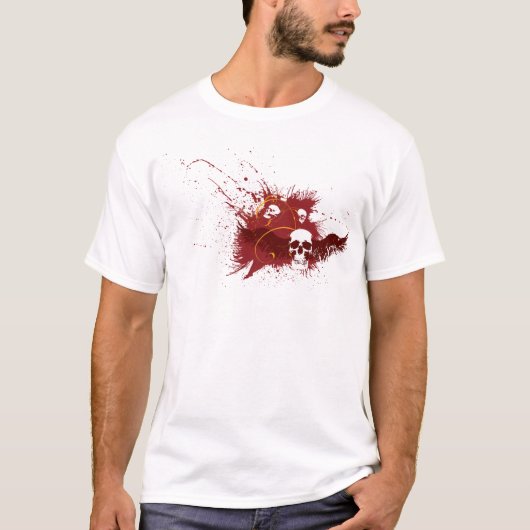 T-shirt crâne marron (Devant)