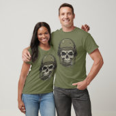 T-shirt Crâne Militaire avec Grenade (Unisexe)