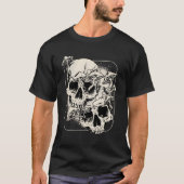 T-shirt Crâne Morel Champignons Mycologue Goth Champignons (Devant)