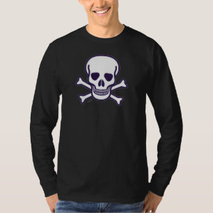 T-shirt Crâne n Bones noir chemise à manches longues
