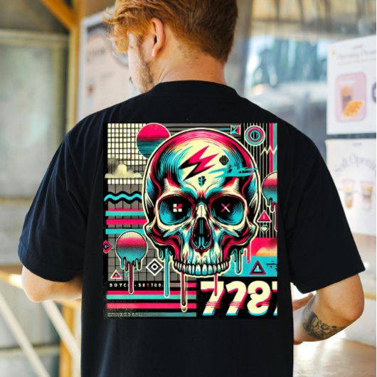 T-shirt Crâne Neon Grunge