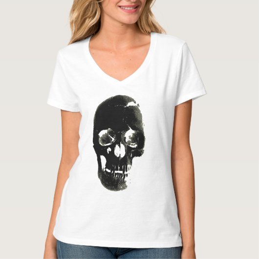 T-shirt Crâne noir - Image négative (Devant)