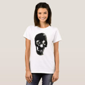 T-shirt Crâne noir - Image négative (Devant entier)