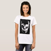 T-shirt Crâne noir - Image négative (Devant entier)