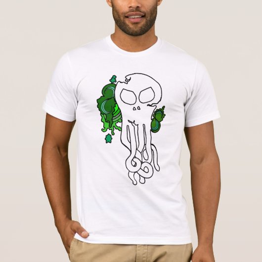 T-shirt Crâne octo vert (Devant)