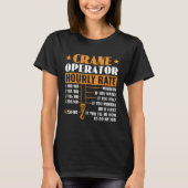 T-shirt Crane Operator Hourly Rate Construction Heavy Equi (Devant)