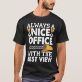 T-shirt Crane Operator Office with the nice view Construct (Devant)