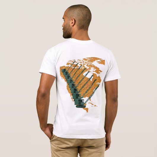 T-SHIRT CRANE OPERATOR US MAP JIGSAW PUZZLE OPERATOR (Dos entier)
