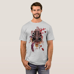 T-shirt Crâne orné ~ Aquarelle Splateaux sanguins
