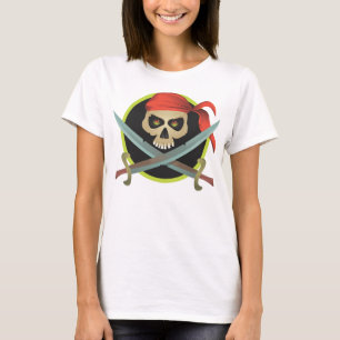 T-shirt Crâne pirate avec épées croisées