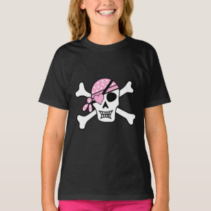 T-shirt Crâne pirate et os noirs