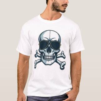 T-shirt crâne Rockstar - Gras et Badass"