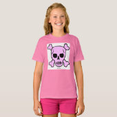 T-shirt crâne rose (Devant entier)