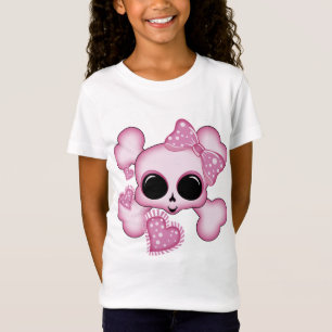 T-Shirt Crâne rose mou