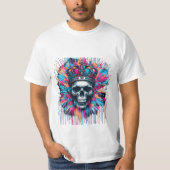 T-shirt "Crâne royal : Chemise d'art urbain de rue Graffit (Devant)