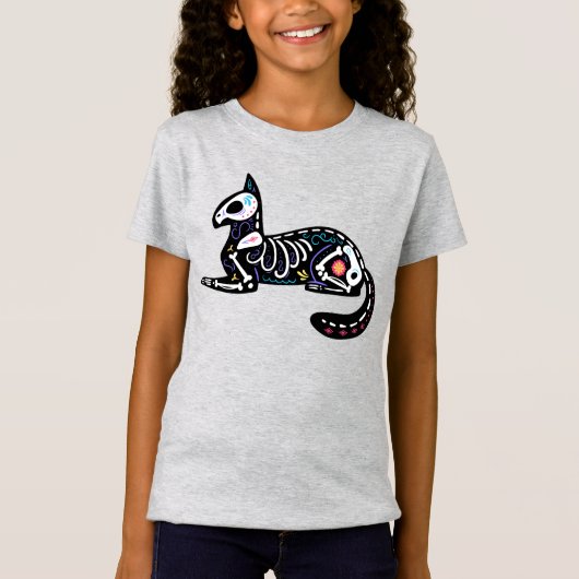 T-Shirt Crâne sucre Calavera Cat II (Devant)