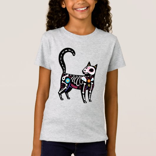 T-Shirt Crâne sucre Calavera Cat IV (Devant)