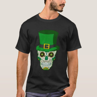 T-shirt Crâne sucre Leprechaun Jour de la Saint Patrick Ho