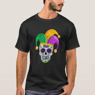 T-shirt Crâne sucre Mardi Gras Party Vêtements Hommes Femm