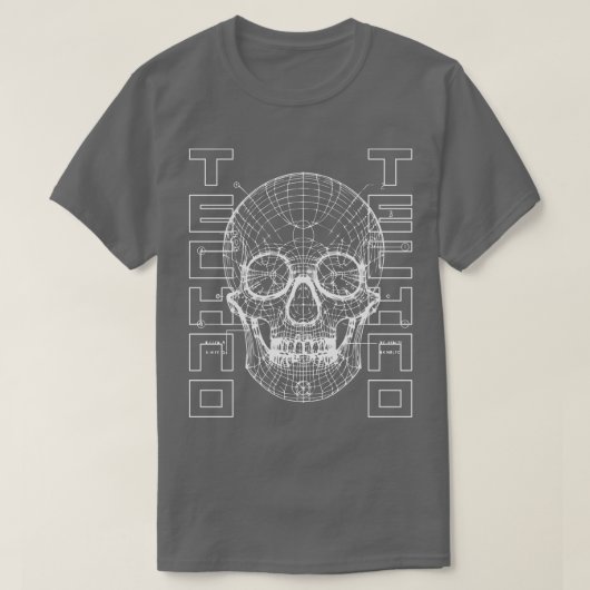 T-shirt crâne techno (Design devant)