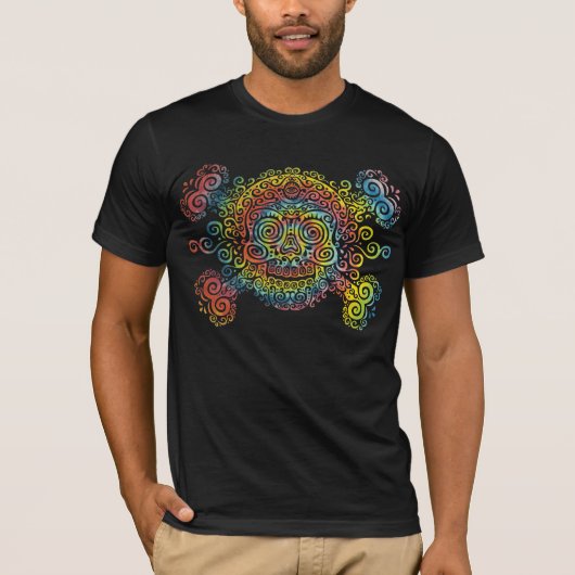T-shirt Crâne teint noué de sucre (Devant)