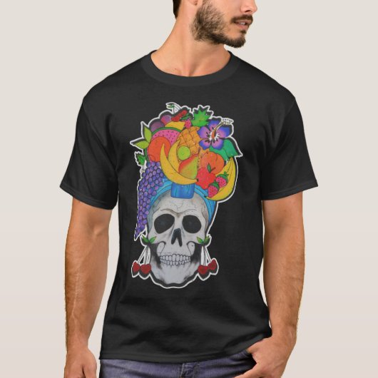 T-shirt Crâne tropical (Devant)