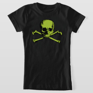 T-shirt Crâne Vert Et Crossbones