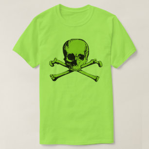 T-shirt Crâne Vert Et Crossbones