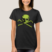 T-shirt Crâne Vert Et Crossbones (Devant)