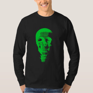 T-shirt Crâne vert pixélisé 