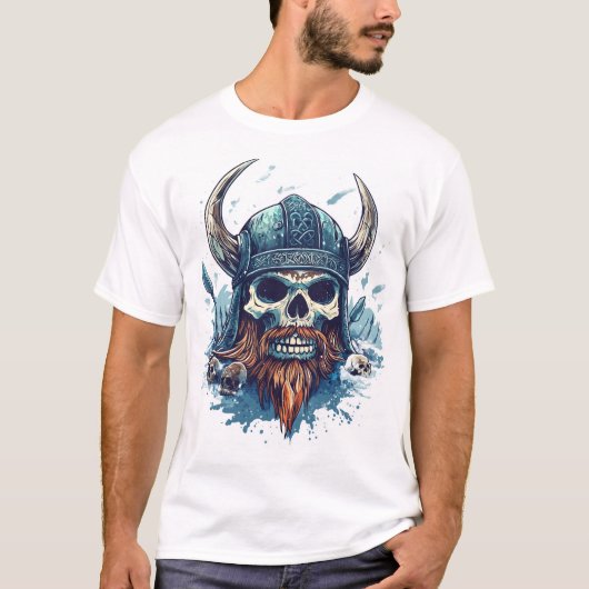 T-shirt Crâne Viking Berserker (Devant)