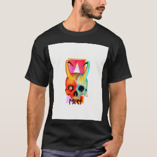 T-shirt Crâne Viking Coloré avec Runes de Loki