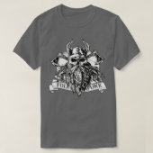 T-shirt Crâne virevoltant avec barbe et punk folk hax (Design devant)