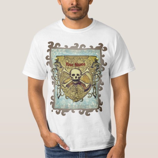 T-shirt Crânes Bouclier de crâne (Devant)