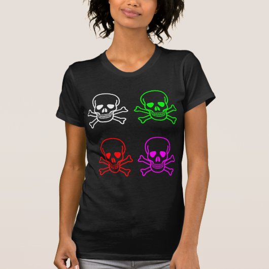 T-SHIRT CRÂNES COLORÉS (Devant)