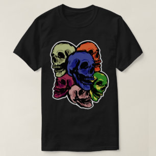 T-shirt Crânes colorés