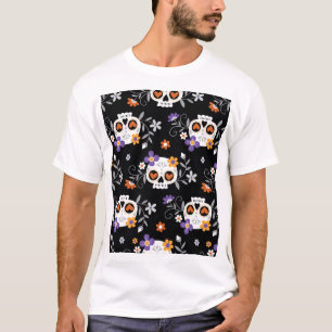 T-shirt Crânes de sucre mignonnes à la main tiré
