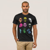 T-shirt Crânes déplaisants de Fluo (Devant entier)