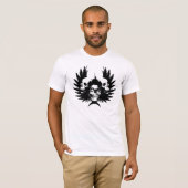 T-shirt Crânes et aile - noir (Devant entier)