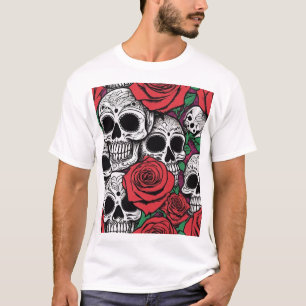 T-shirt Crânes et Roses